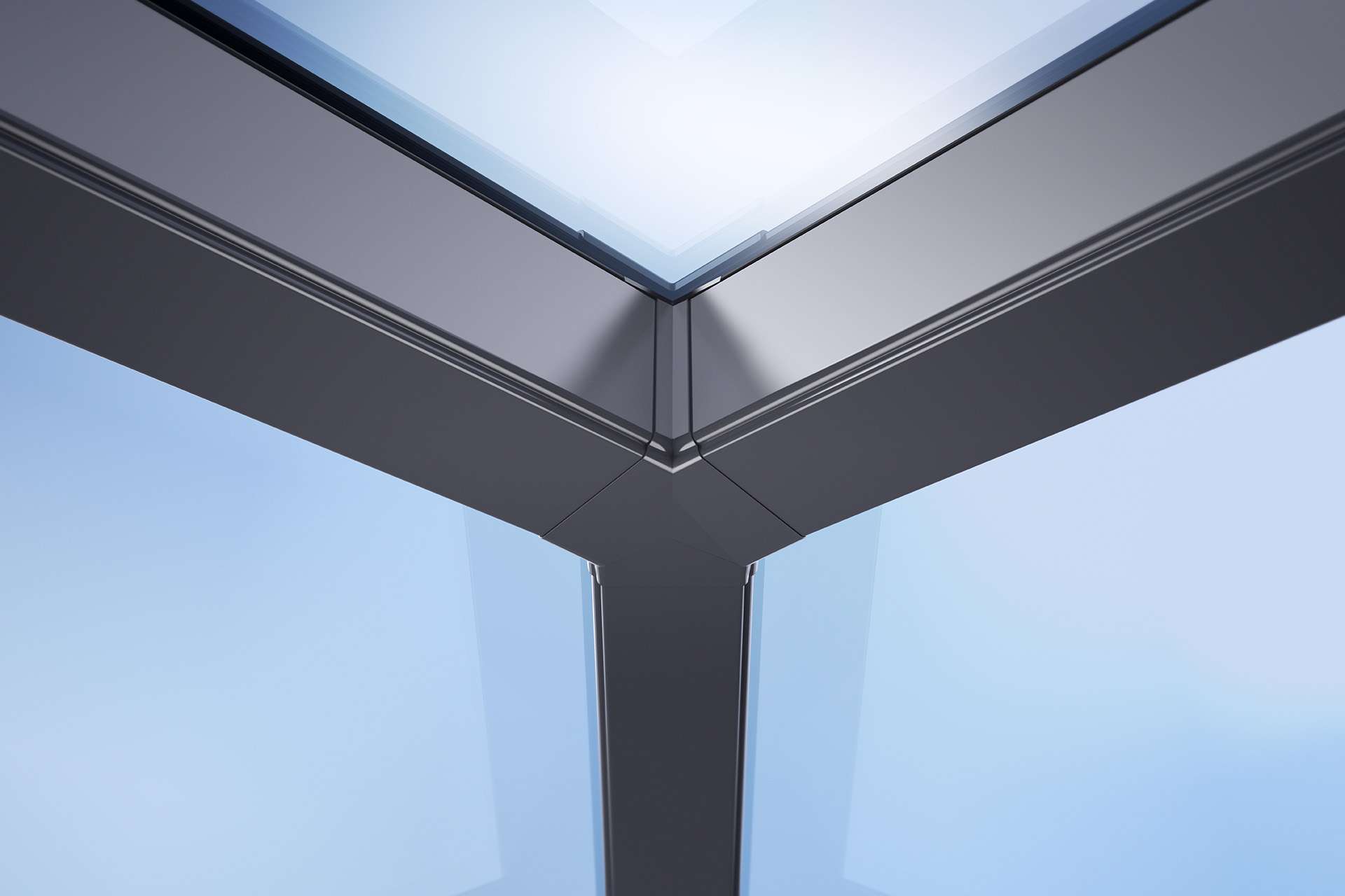 Korniche roof lantern flooding living room with natural light