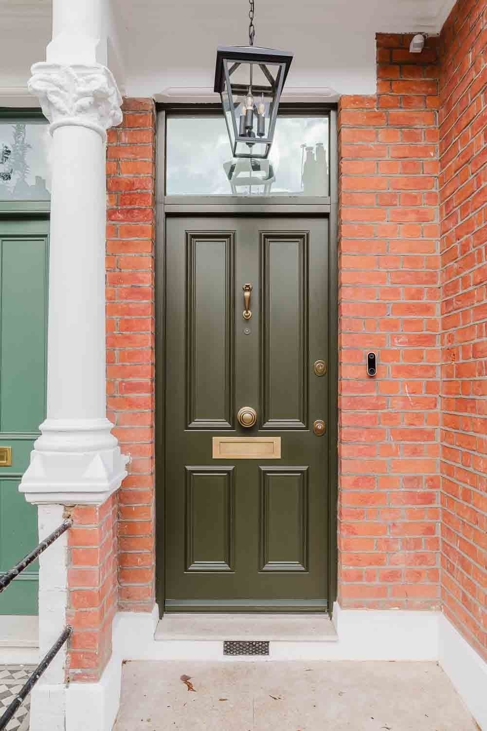 SteelR olive door brass pendant